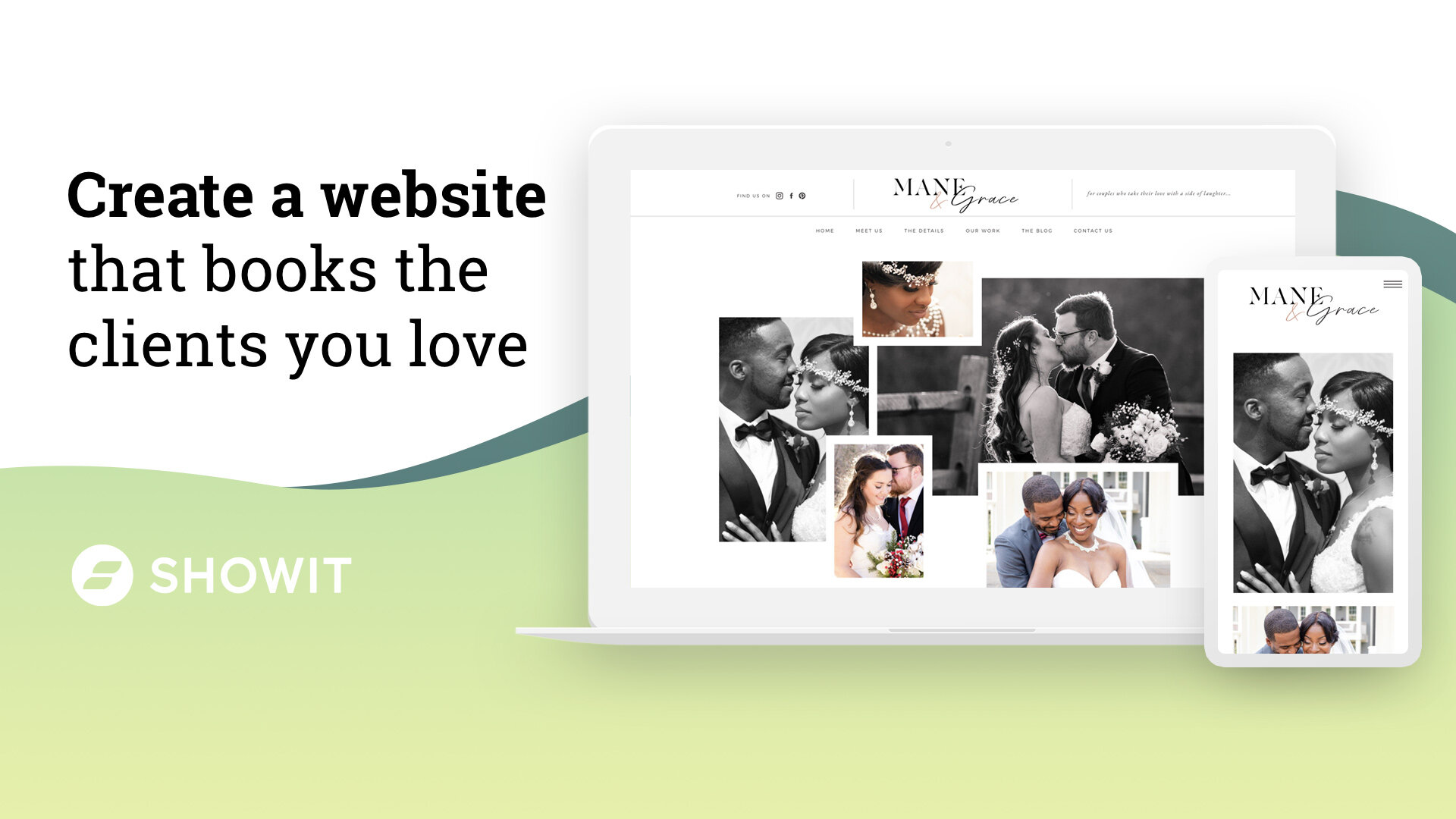 Create a website that books the clients you love