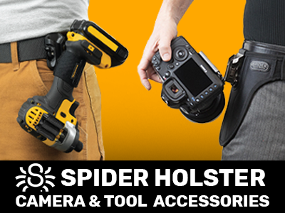 Spider Holster camera and tool accessories