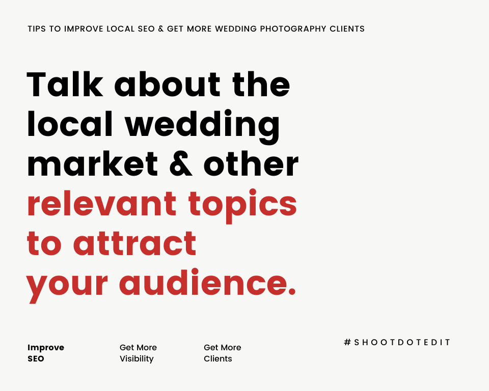 Infographic stating talk about the local wedding market and other relevant topics to attract your audience