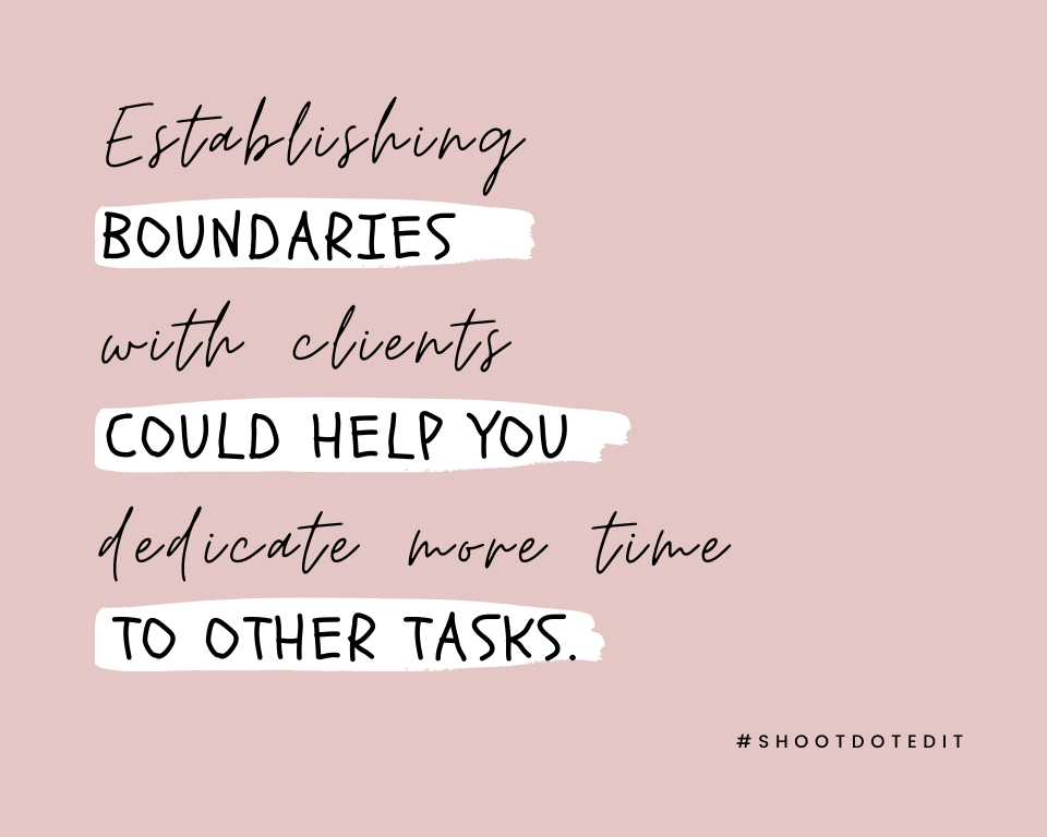 Infographic stating establishing boundaries with clients could help you dedicate more time to other tasks