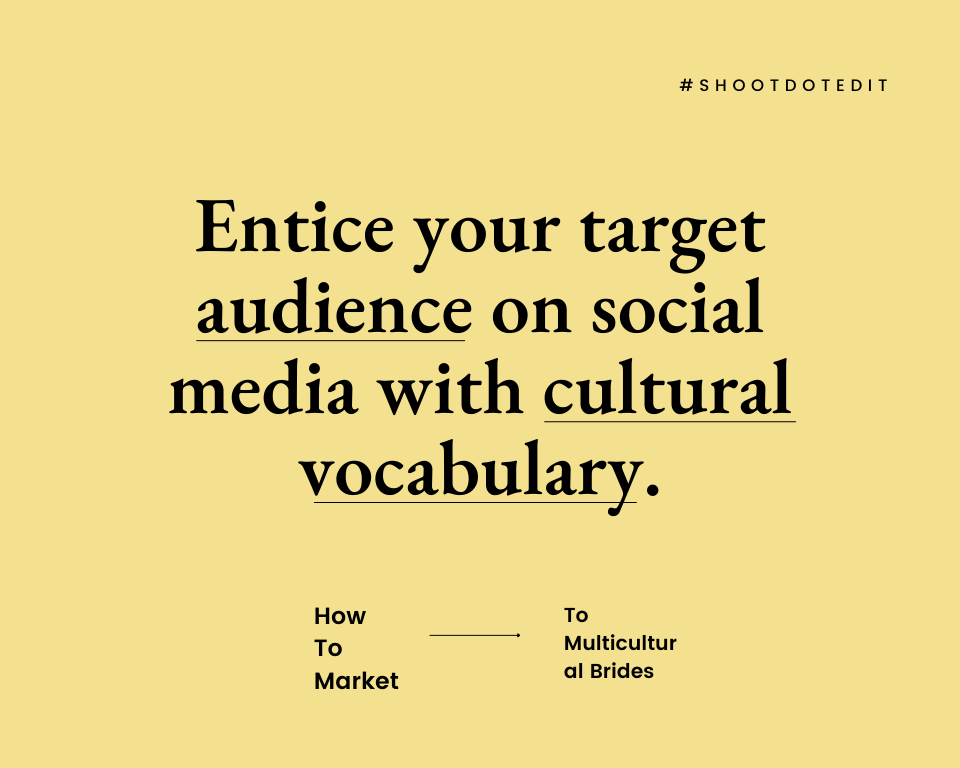 Infographic stating entice your target audience on social media with cultural vocabulary