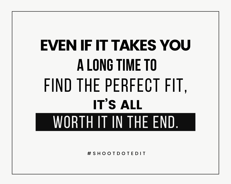 Infographic stating even if it takes you a long time to find the perfect fit, it’s all worth it in the end